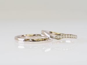オーダーメイドの結婚指輪｜18金ホワイトゴールド